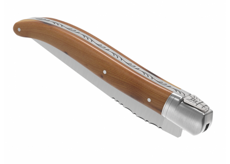 Laguiole knife with juniper wood handle and 1 stainless steel bolster image 7