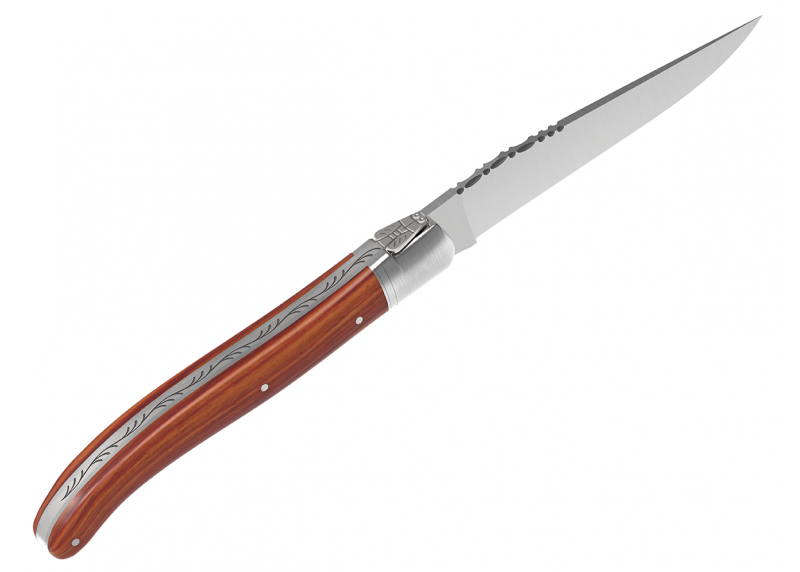 Laguiole knife with rosewood handle and 1 stainless steel bolster image 4