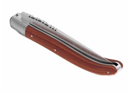 Couteau Laguiole avec un manche en bois de rose et 1 mitre en acier inoxydable image 5