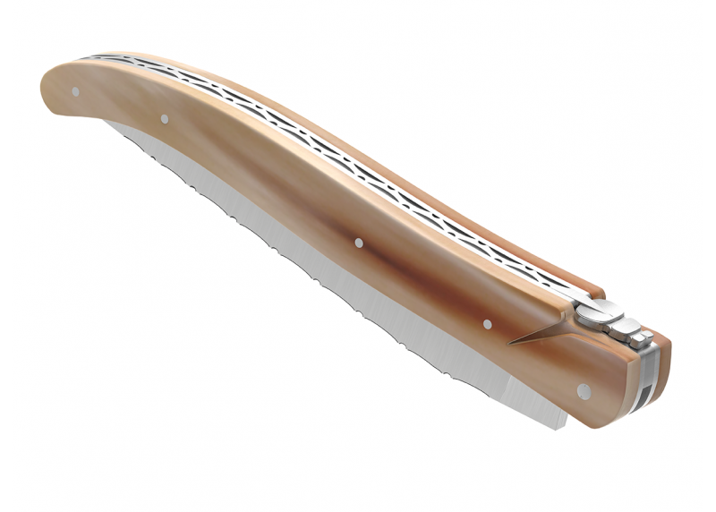 Couteau Laguiole plein manche en pointe de corne blonde image 6