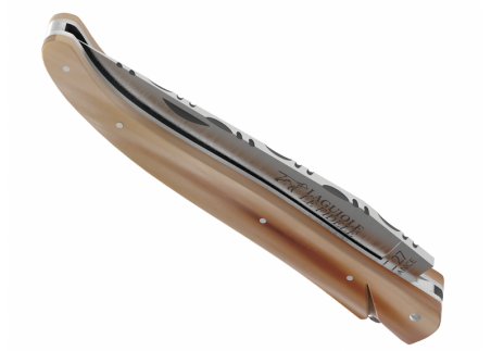 Couteau Laguiole plein manche en pointe de corne blonde image 11