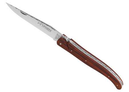 Couteau Laguiole plein manche en bois de cocobolo image 1
