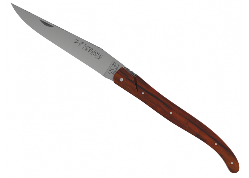 Couteau Laguiole plein manche en bois de cocobolo image 9