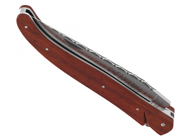 Laguiole knife full handle African padauk wood image 5