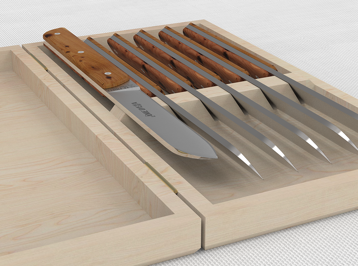 6 Couteaux de Table Laguiole en Aubrac en bois de Genévrier
