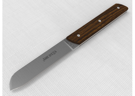 Set of 6 laguiole steak knives with walnut wood handle and stainless steel blade image 8