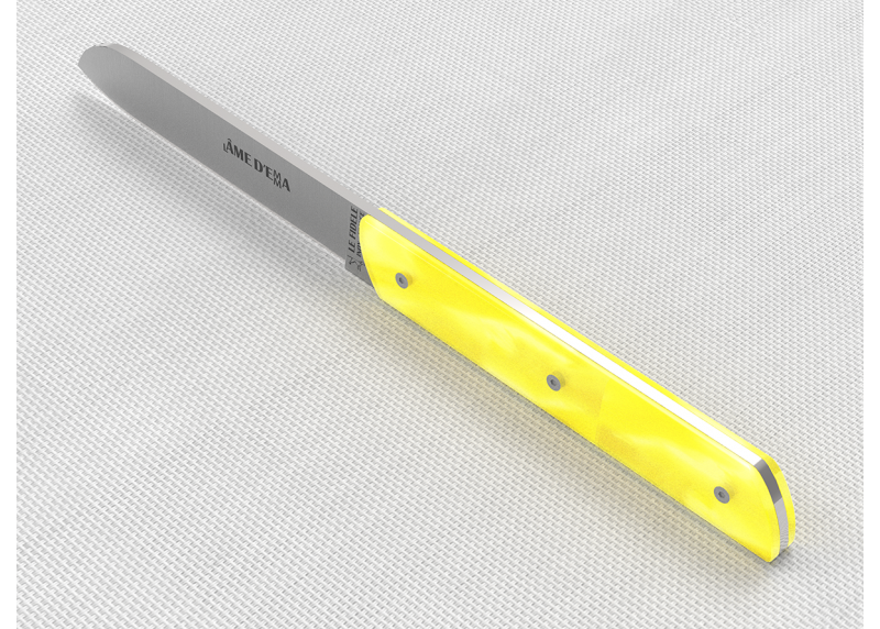 Service de 6 couteaux de table avec un manche en Madreperlato Jaune et lame en acier inoxydable image 8