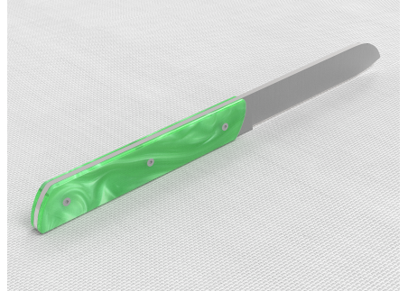 Service de 6 couteaux de table avec un manche en Madreperlato Vert Clair et lame en acier inoxydable image 9