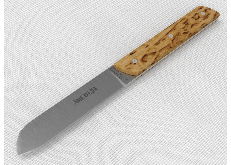 Set of 6 laguiole steak knives with birch wood handle and stainless steel blade image 8