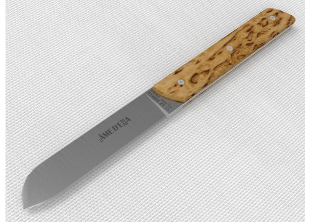 Set of 6 laguiole steak knives with birch wood handle and stainless steel blade image 8