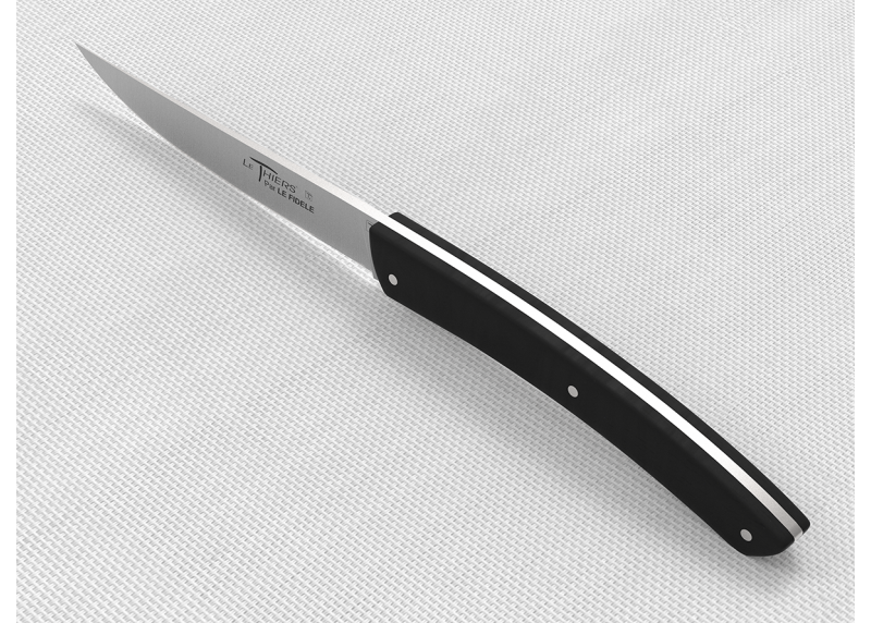 Set of 6 LE THIERS® table steak knives with ebony wood handle and stainless steel blade image 9