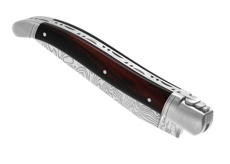 Laguiole knife Damascus edition with ironwood handle and 2 stainless steel bolsters image 14