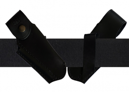 Black for laguiole knife - Accessories and engraving - Black Leather Case for Laguiole Knife