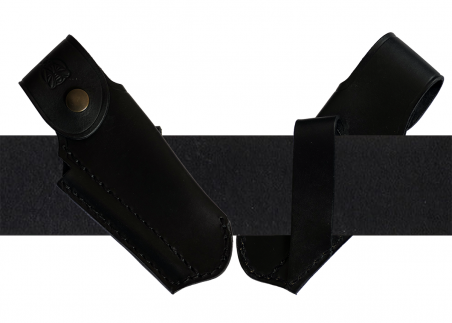Etui en cuir noir pour couteau Laguiole image 1
