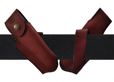 Etui en cuir Marron pour couteau Laguiole image 1