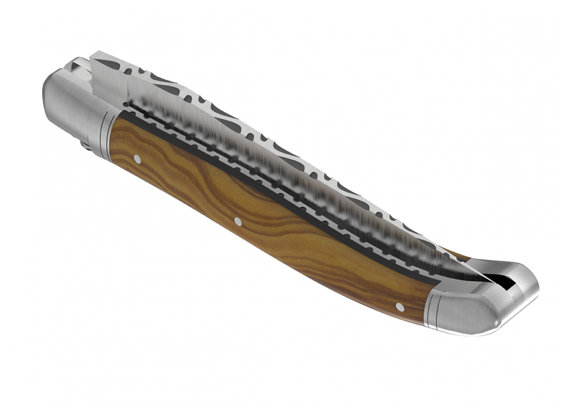 Prestige edition Laguiole knife with olive wood handle and stainless steel bolsters image 20