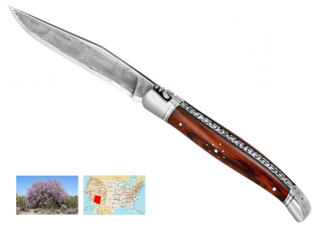 Bois de Fer d’Arizona - Couteaux pliants - Couteau pliant de prestige - collection sauvage   Manche en Bois de Fer et platine en