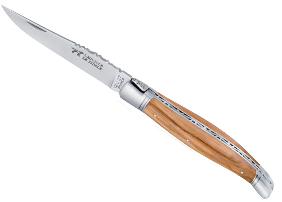 Couteau Laguiole Bombé avec son manche en bois de Buis de France