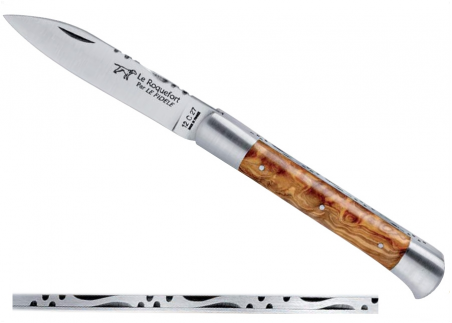 Couteau Roquefort avec son manche en bois d'Olivier de Sicile image 1