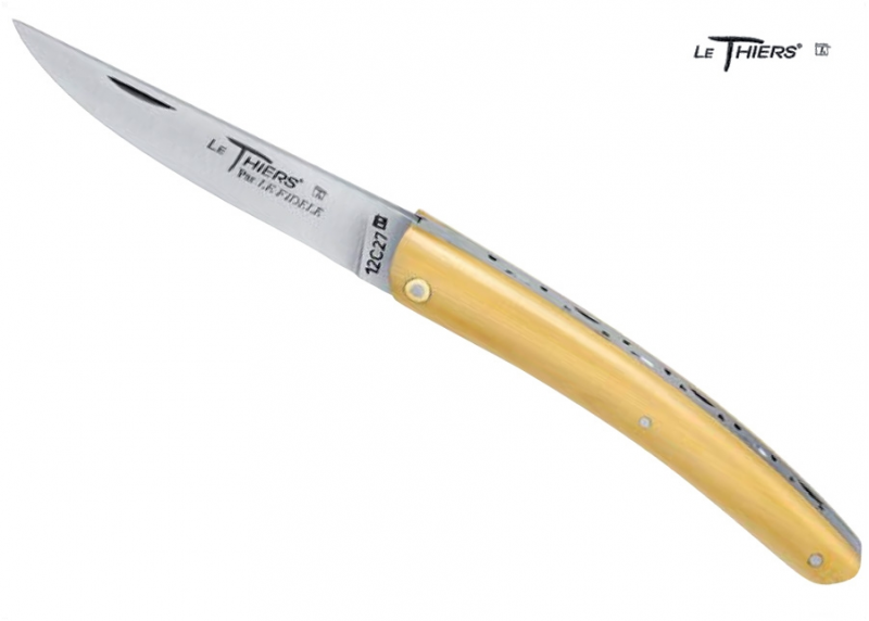 Thiers knife - boxwood - French Knife "le Thiers" - "le Thiers" regional knife   Handle made with Boxwood No bolster Classic Spr