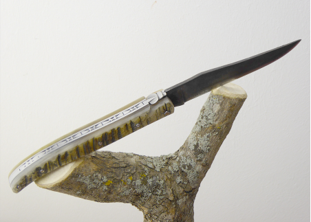 Laguiole Forged, with its Natural Ram's Horn Full Handle. image 1