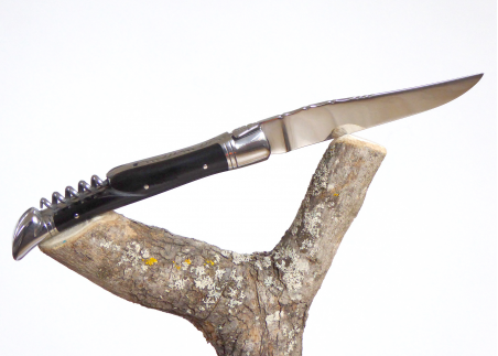 Brown horn - corkscrew - Laguiole Traditional Knives - Laguiole folding knife and corkscrew - Traditional collection   Handle ma