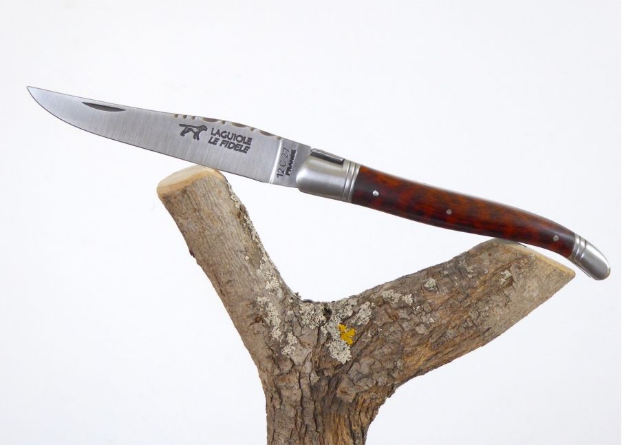 Couteau Laguiole Bombé avec son manche en bois d'amourette image 1