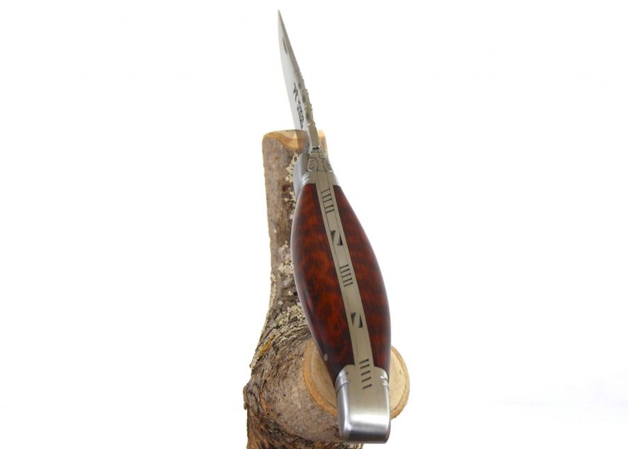 Couteau Laguiole Bombé avec son manche en bois d'amourette image 8