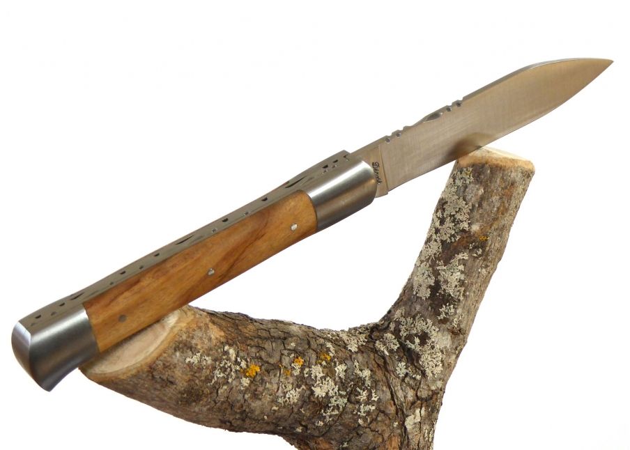 Couteau Roquefort avec son manche en bois d'Olivier de Sicile image 7