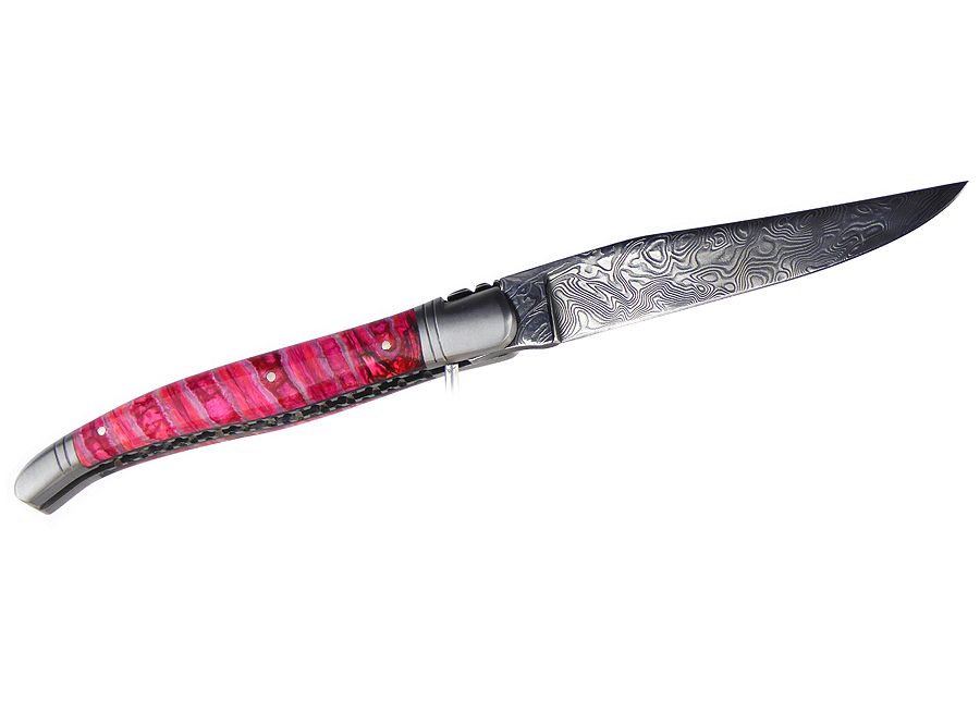 Laguiole pink steak knives